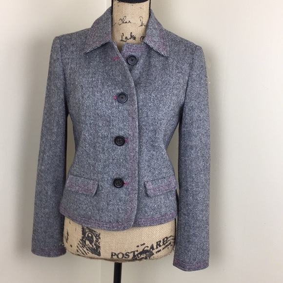 GAP Gray Pink Blazer Jacket - Picture 2 of 8